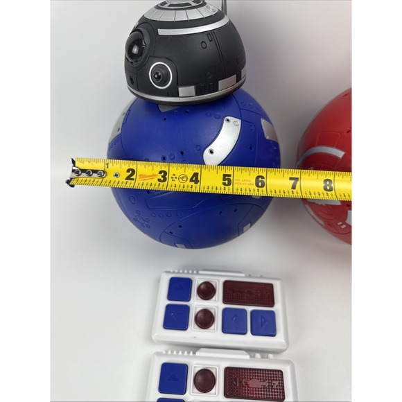 TWO Star Wars Disney BB-unit Robots w/ Remote Controls Red & Blue - Picture 6 of 10
